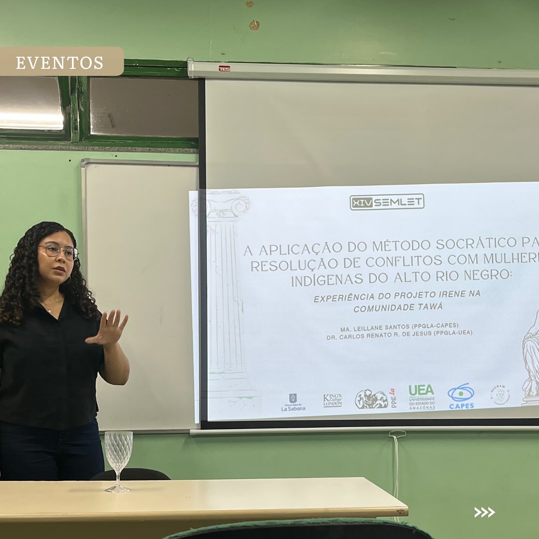 A aplicação do método socrático para resolução de conflitos com mulheres indígenas do Alto Rio Negro: experiência do projeto Irene na comunidade Tawá   Autor/a(s): Leillane dos Santos 